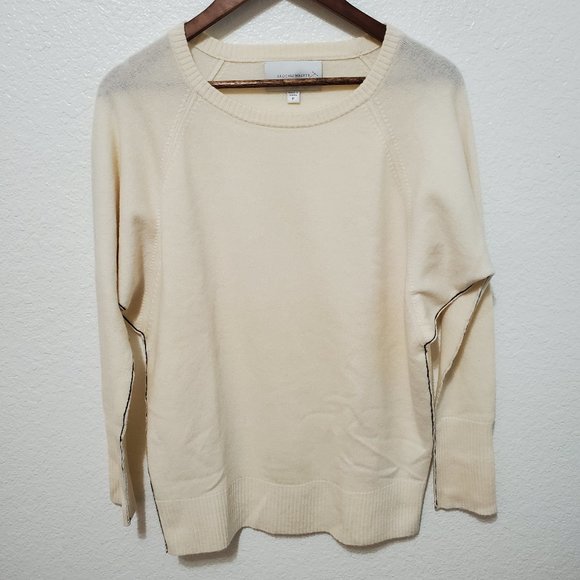 Brochu Walker Sweater cream wool cashmere blend - Picture 1 of 10
